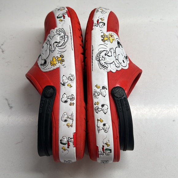 Crocs Fun Lab Snoopy Woodstock Clog Little Kids Size 13 Red - Picture 8 of 14